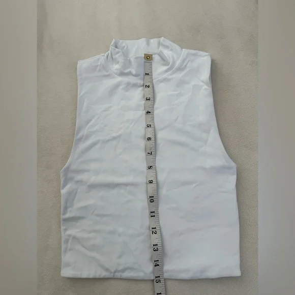 Aritzia Babaton Countour mockneck Tank White Size XS - Picture 5 of 5